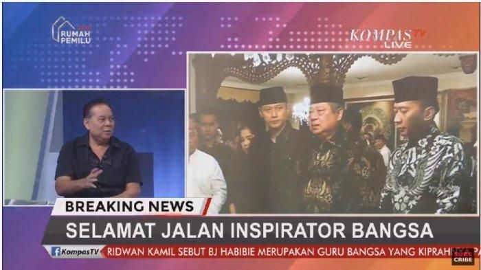 SBY dengan kesedihannya yang mendalam ketika ditinggal pulang ke liang lahat oleh B.J. Habibie yang suah ia anggap sebagai kakaknya sendiri.