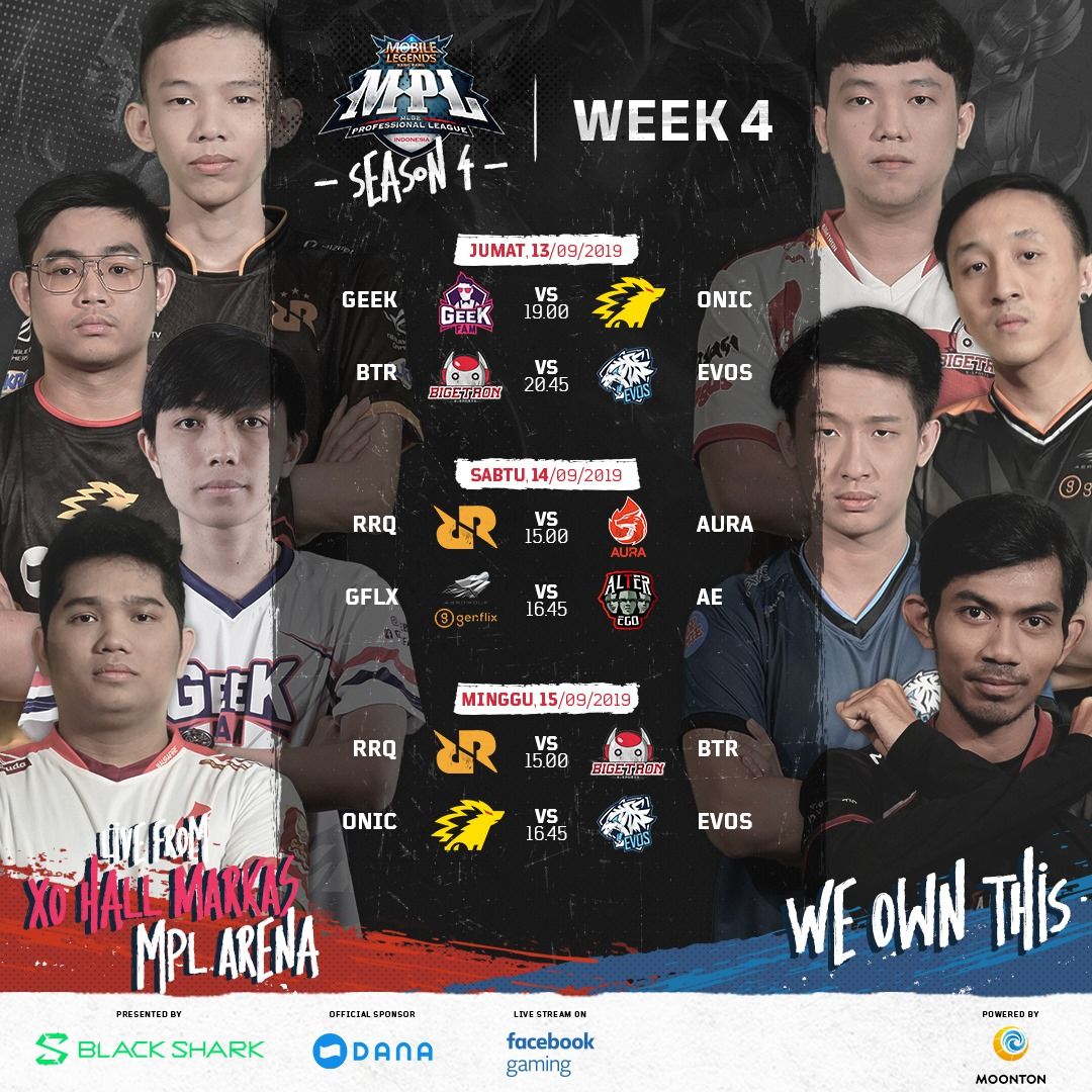 Jadwal MPL ID Season 4 Week 4