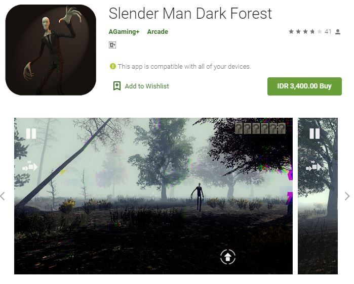 Slender Man Dark Forest