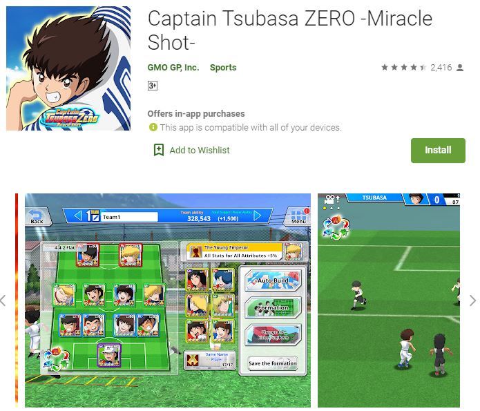 	 Captain Tsubasa ZERO -Miracle Shot-