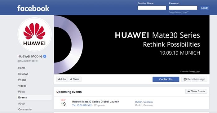 Huawei Mobile di Facebook