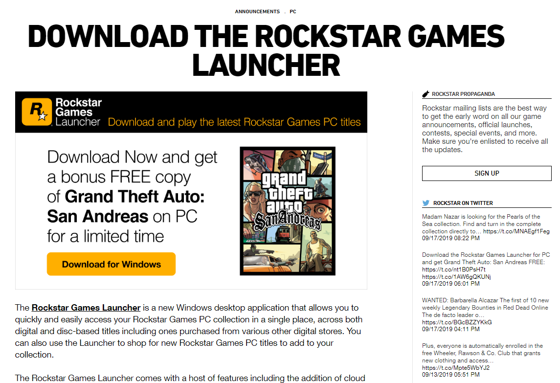 Laman resmi Rockstar Games