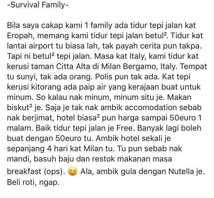 Curhatan Survival Family di Twitter