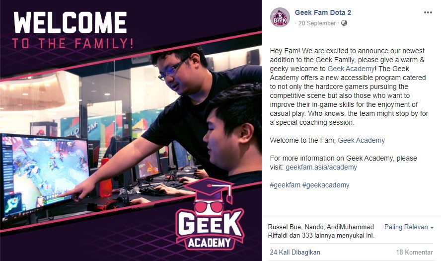 Pengumuman Geek Academy