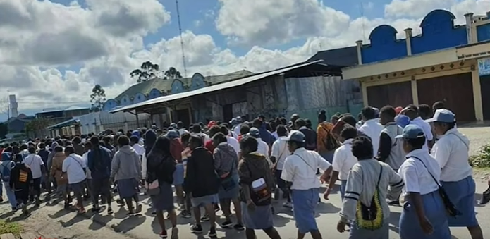 Demonstarsi pelajar di Wamena