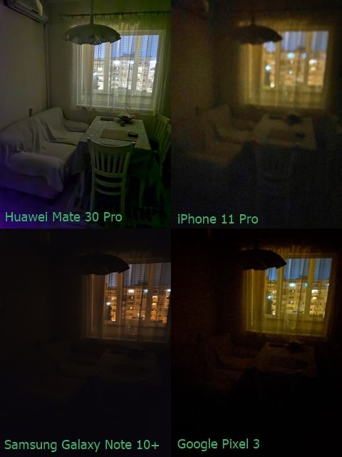 Hasil jepretan dengan night mode dan night sight