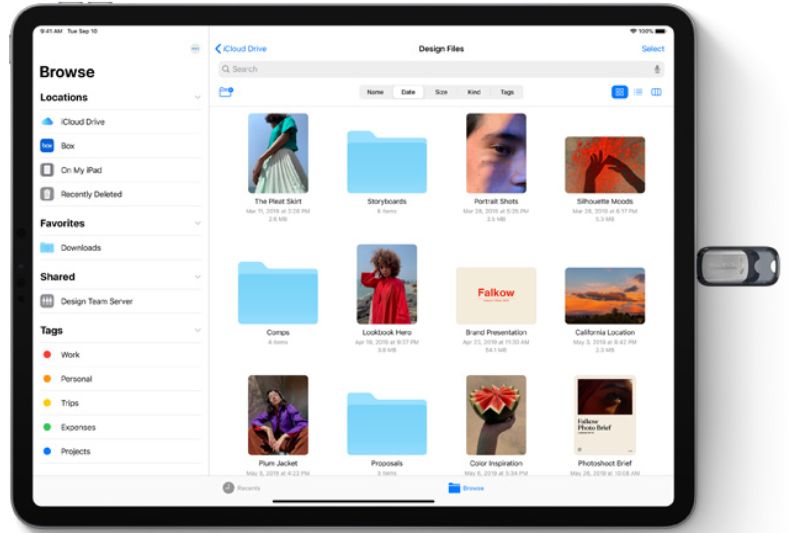 Dukungan flash disk di iPadOS