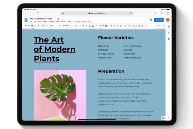 Dengan browser desktop, ada beberapa laman yang dapat dibuka, seperti Google Docs