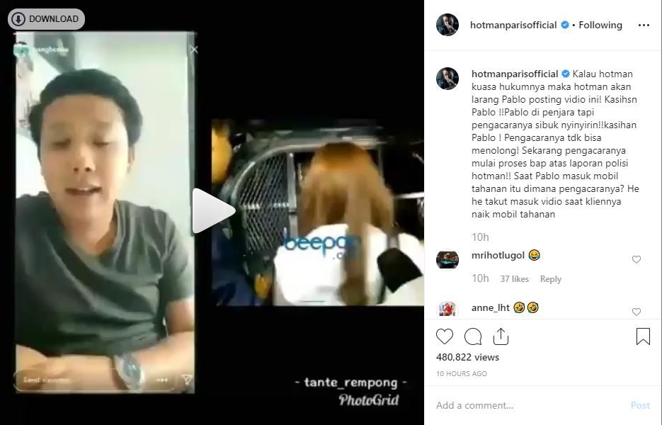 Dua cuplikan video tentang Pablo Benua