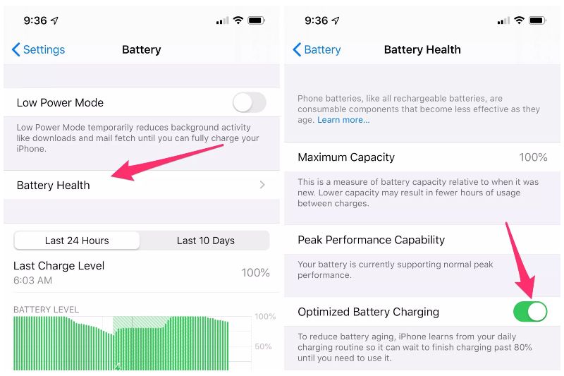 Fitur Optimized Batery Charging