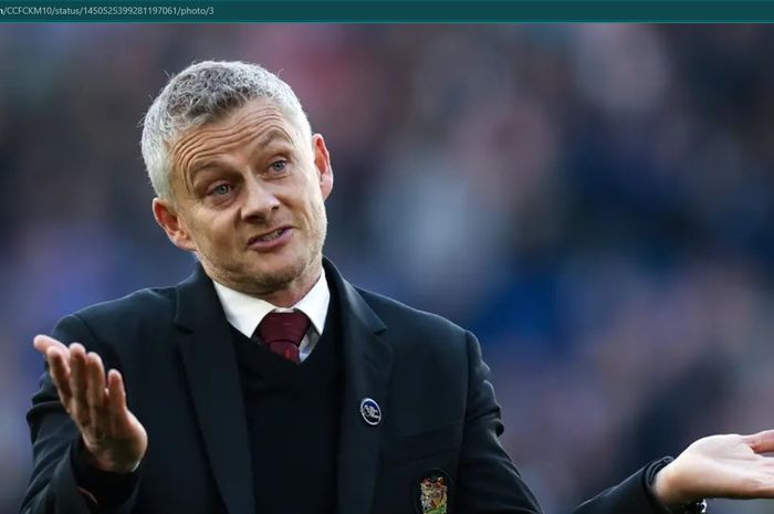 Pelatih Manchester United, Ole Gunnar Solskjaer.