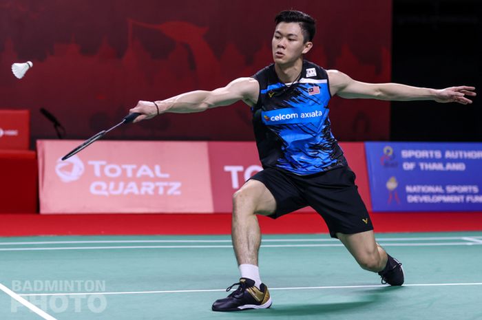 Tunggal putra Malaysia, Lee Zii Jia saat tampil pada babak pertama Thailand Open II 2021, Selasa (19/1/2021)