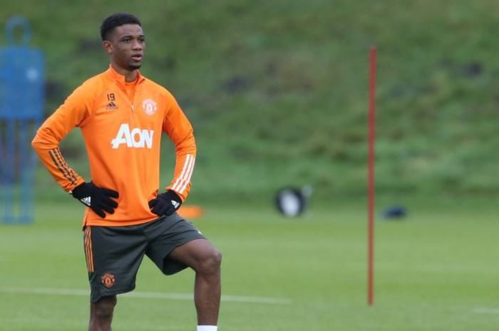 Amad Diallo melakoni latihan perdananya di Manchester United.