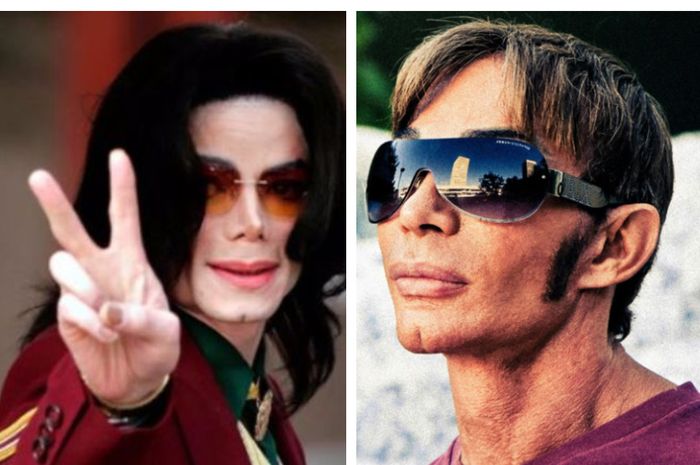Michael Jackson (kiri) dan Steve Erhardt (kanan)