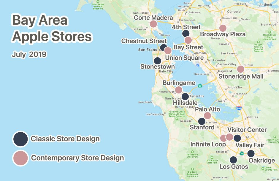 Seluruh Apple Store di wilayah Bay Area, California