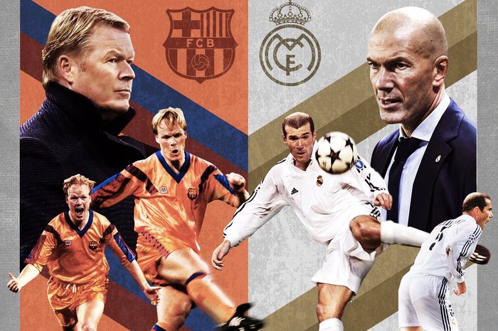El Clasico antara Barcelona vs Real Madrid akan mempertemukan Ronald Koeman dengan Zinedine Zidane.