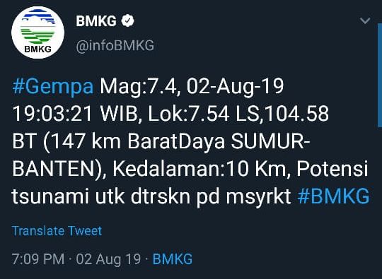 Gempa Jakarta.