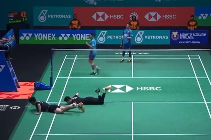 Fajar Alfian/Muhammad Rian Ardianto mengalahkan Kang Min-hyuk/Seo Seung-jae di semifinal Malaysia Open 2023, Sabtu (14/1/2023)