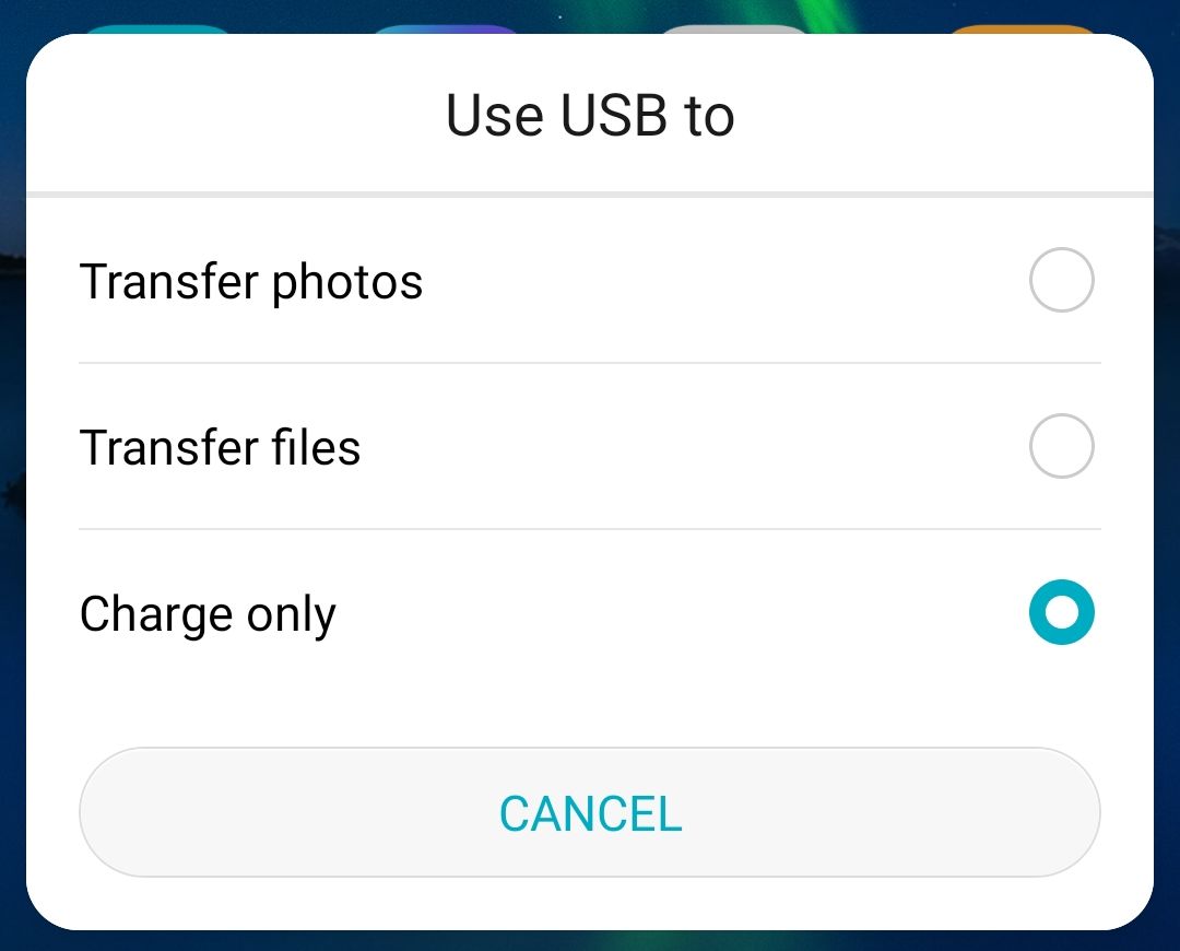 Pengaturan USB di Android