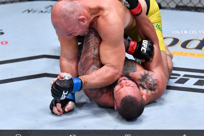 Duel Glover Teixeira vs Thiago Santos di UFC Fight Night 182, Sabtu (7/11/2020).