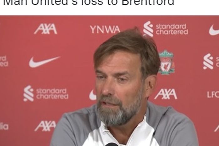 Pelatih Liverpool, Juergen Klopp, berbicara dalam konferensi pers pada Jumat (19/8/2022).