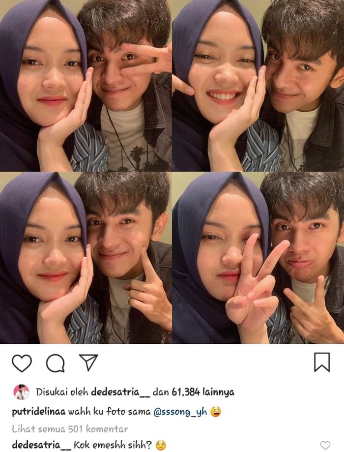 Kemesraan Dede Satria dan Putri Delina