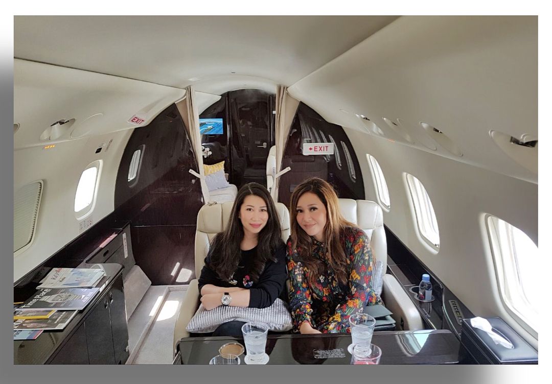 interior jet pribadi Maia Estianty