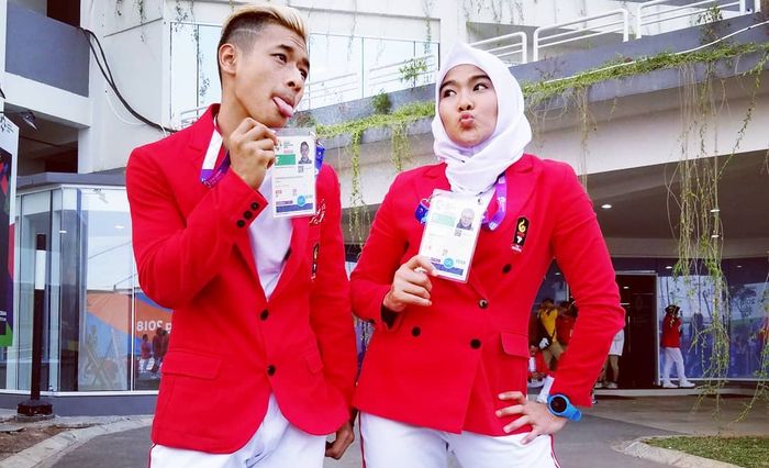 Hnaifan Yudani dan kekasihnya yang juga atlet pencak silat