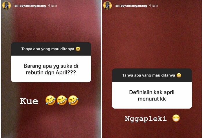 Hubungan Amasya Manganang dan Aprilia Manganang - Instagram