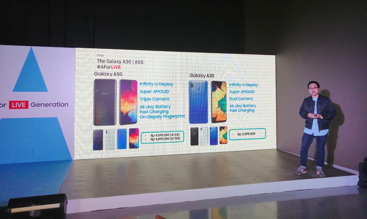 Harga Samsung Galaxy A 30 dan Galaxy A50