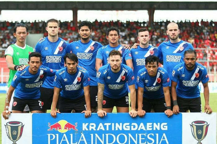 Skuat PSM Makassar saat menghadapi Kalteng Putra pada babak 32 besar Piala Indonesia 2018