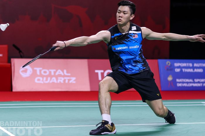 Tunggal putra Malaysia, Lee Zii Jia saat tampil pada babak pertama Thailand Open II 2021, Selasa (19/1/2021)