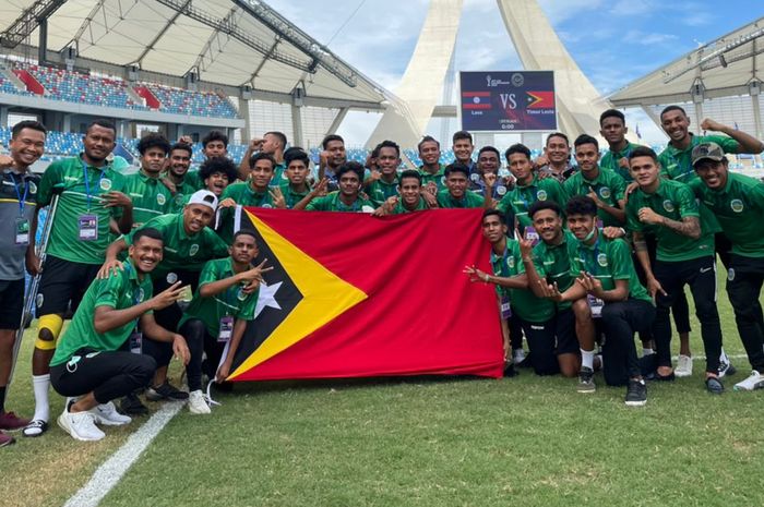 Skuad timnas U-23 Timor Leste di Piala AFF U-23 2022 di Kamboja.