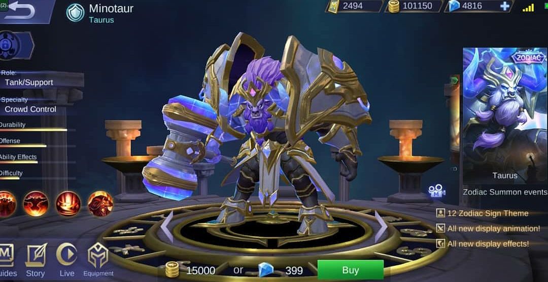 Skin edisi Zodiac - Minotaur 'Taurus'