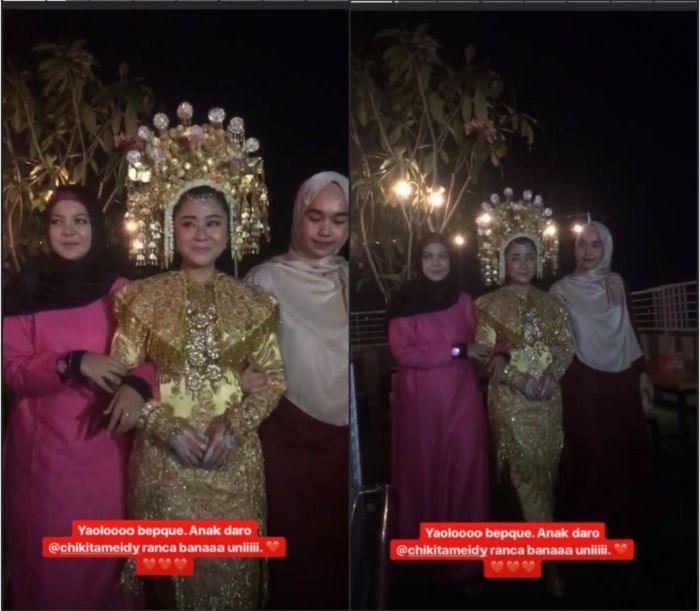 Chikita Meidy saat Malam Bainai