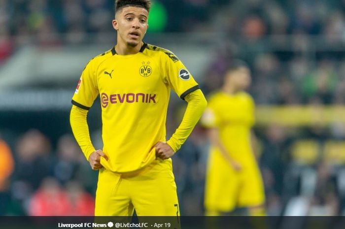 Winger asal Inggris, Jadon Sancho, saat memperkuat Borussia Dortmund.