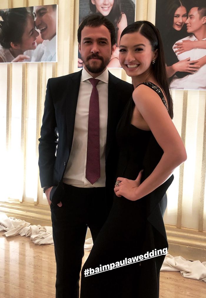 Penampilan Raline Shah di pernikahan Baim Wong dan Paula Verhoeven