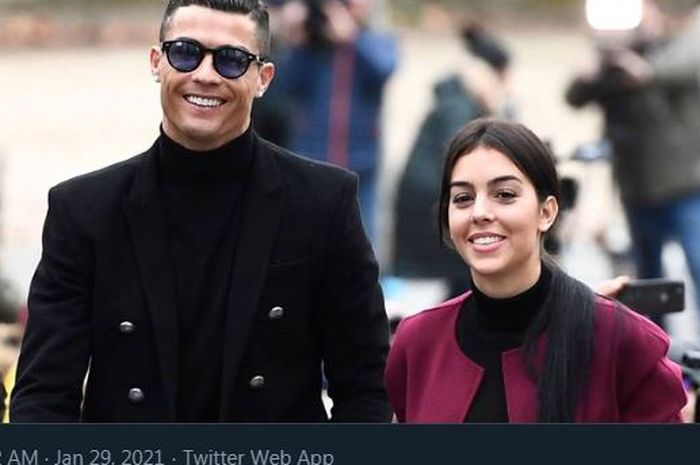 Superstar Juventus, Cristiano Ronaldo, dan kekasihnya, Georgina Rodriguez.