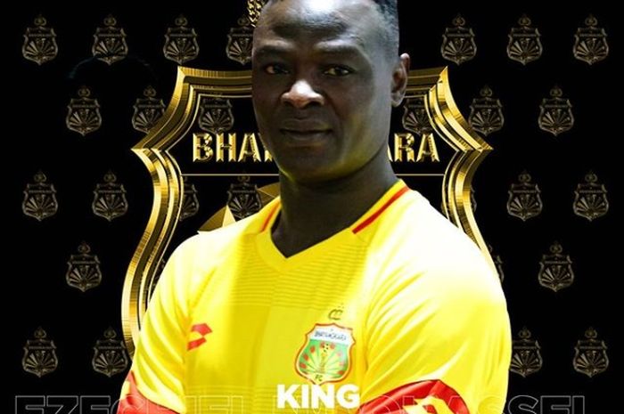 Ezechiel Ndouassel, resmi bergabung ke Bhayangkara FC pada bursa transfer menjelang Liga 1 2020, Selasa (21/1/2020).