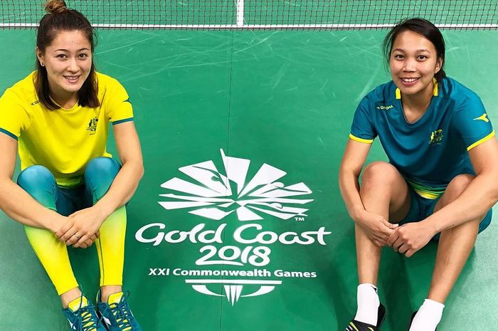 Gronya Somerville (kiri) dan Setyana Mapasa (kanan) saat memperkuat Australia dalam ajang Commonwealth Games 2018