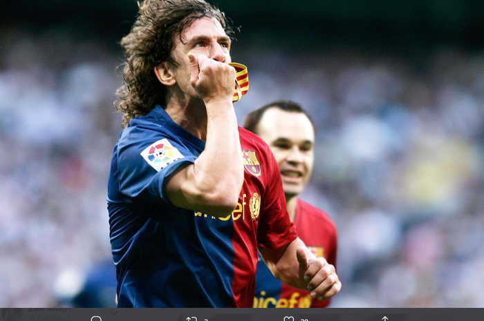 Carles Puyol saat masih berseragam Barcelona.