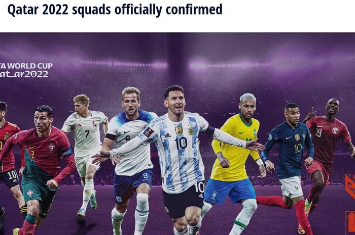 Daftar skuad peserta Piala Dunia 2022 berisi total 831 pemain yang tersebar ke 32 negara.