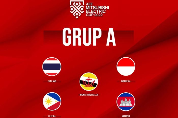 Timnas Indonesia tergabung di Grup A Piala AFF 2022 bersama Thailand, Brunei Darussalam, Filipina, dan Kamboja. 
