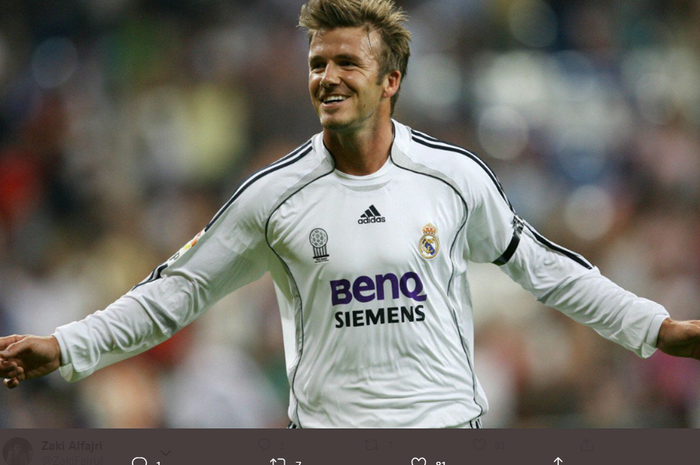 David Beckham saat masih membela Real Madrid.