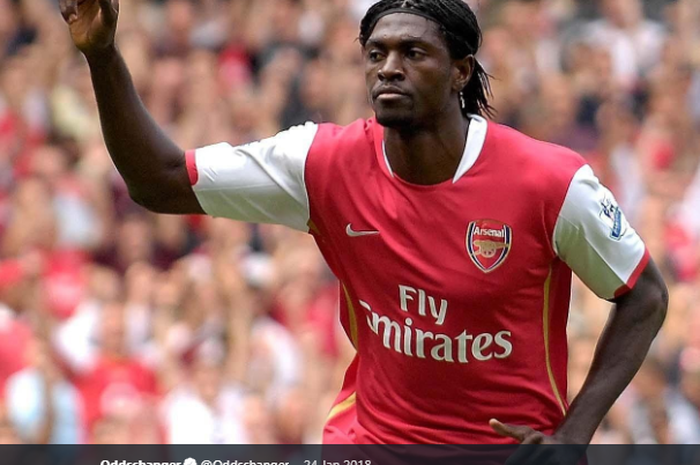 Emmanuel Adebayor saat masih bermain untuk Arsenal