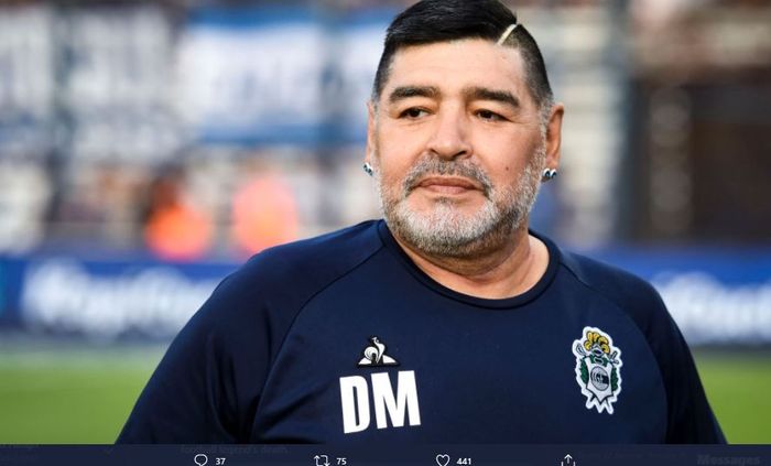 Legenda sepak bola Argentina, Diego Maradona.