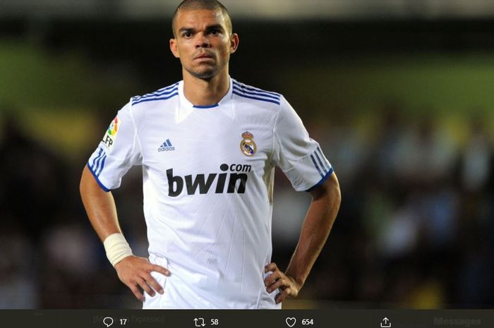 Mantan bek tengah Real Madrid, Pepe.