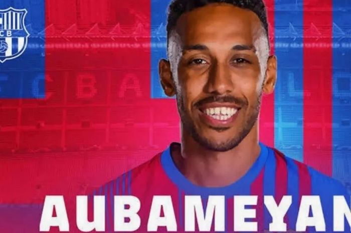 Pierre-Emerick Aubameyang resmi pindah dari Arsenal ke Barcelona pada bursa transfer Januari 2022.