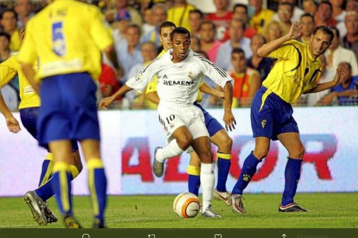 Robinho saat memperkuat Real Madrid.
