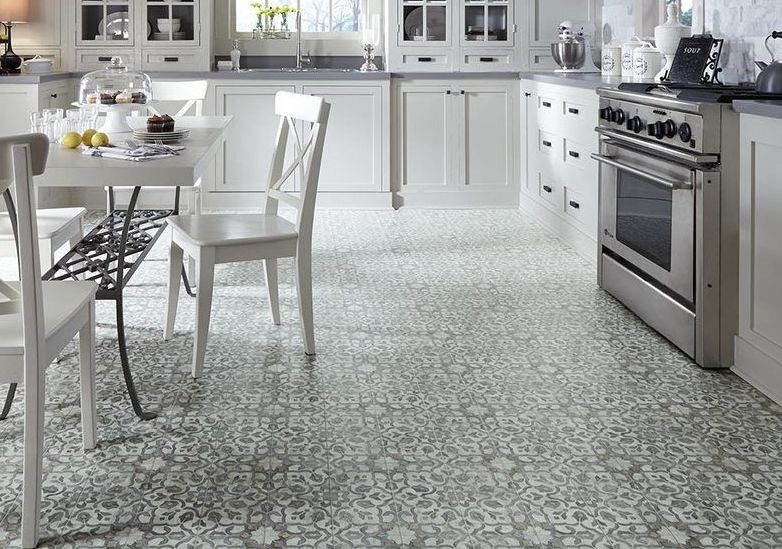 Keramik sangat tepat digunakan untuk lantai dapur karena mudah dibersihkan.